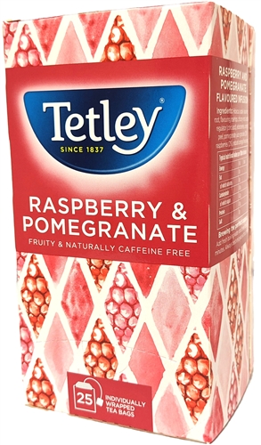 CS (BB: 2/28/2022) - Tetley Raspberry & Pomegranate Infusion 25  Individually Wrapped Tea Bags